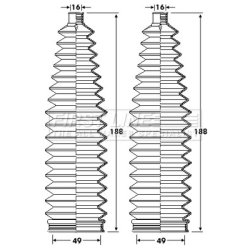 Steering Rack Boot FIRST LINE FSG3413 OE Ref 4553509170