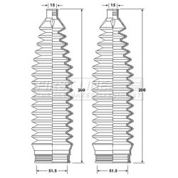 Steering Rack Boot FIRST LINE FSG3414 OE Ref 4553509240