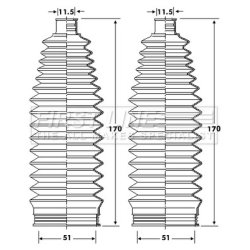 Steering Rack Boot FIRST LINE FSG3419 OE Ref 4066A3