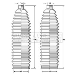 Steering Rack Boot FIRST LINE FSG3421 OE Ref 8N0422831