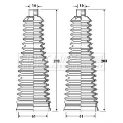 Steering Rack Boot FIRST LINE FSG3422 OE Ref 8K0422831