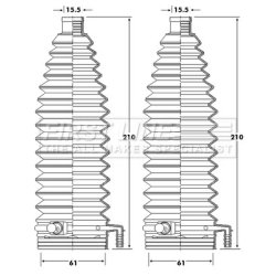 Steering Rack Boot FIRST LINE FSG3423 OE Ref 4066.85