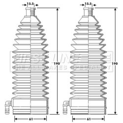 Steering Rack Boot FIRST LINE FSG3424 OE Ref 406673