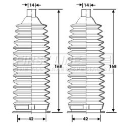 Steering Rack Boot FIRST LINE FSG3426 OE Ref 4857165D00000