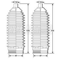 Steering Rack Boot FIRST LINE FSG3427 OE Ref 57740-2K010