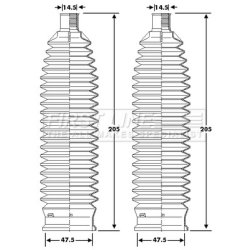 Steering Rack Boot FIRST LINE FSG3428 OE Ref 6Q0423831D