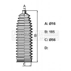 Steering Rack Boot FIRST LINE FSG3431 OE Ref QFW500020