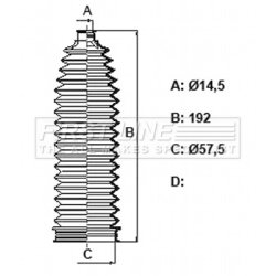 Steering Rack Boot FIRST LINE FSG3434 OE Ref 246 463 00 96 S1