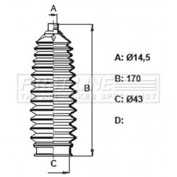 Steering Rack Boot FIRST LINE FSG3436 OE Ref 34137AG020