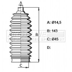 Steering Rack Boot FIRST LINE FSG3437 OE Ref 34137AG000