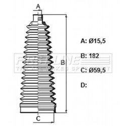 Steering Rack Boot FIRST LINE FSG3438 OE Ref 4553549015