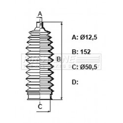 Steering Rack Boot FIRST LINE FSG3443 OE Ref 47 09 117 S1