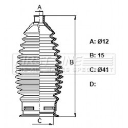 Steering Rack Boot FIRST LINE FSG3444 OE Ref 4857160G0000