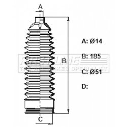 Steering Rack Boot FIRST LINE FSG3445 OE Ref 4G0423831