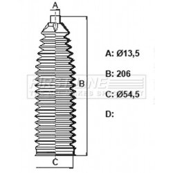 Steering Rack Boot FIRST LINE FSG3446 OE Ref 95915220 SK2