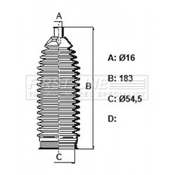 Steering Rack Boot FIRST LINE FSG3447 OE Ref 577282S000