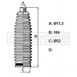 Steering Rack Boot FIRST LINE FSG3448 OE Ref 31406473