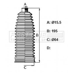 Steering Rack Boot FIRST LINE FSG3450 OE Ref 32106782252