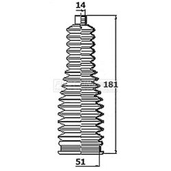 Steering Rack Boot FIRST LINE FSG3454 OE Ref A4514600196