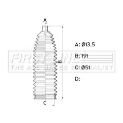 Steering Rack Boot FIRST LINE FSG3461 OE Ref 6C0 423 831 B