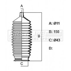 Steering Rack Boot FIRST LINE FSG3463 OE Ref 406642