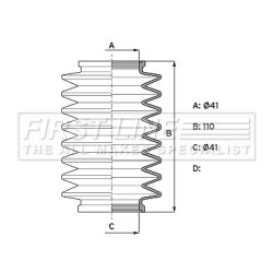 Steering Rack Boot FIRST LINE FSG3463 OE Ref 406642 FIRST LINE