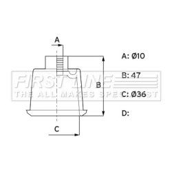 Steering Rack Boot FIRST LINE FSG3463 OE Ref 406642 FIRST LINE