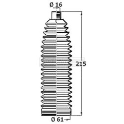 Steering Rack Boot FIRST LINE FSG3470 OE Ref 2992592