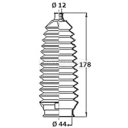 Steering Rack Boot FIRST LINE FSG3471 OE Ref 53535SEL003