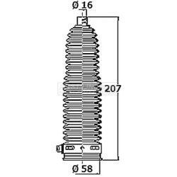 Steering Rack Boot FIRST LINE FSG3475 OE Ref 639 460 01 96
