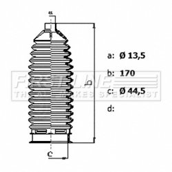 Steering Rack Boot FIRST LINE FSG3479 OE Ref 4857168L00000