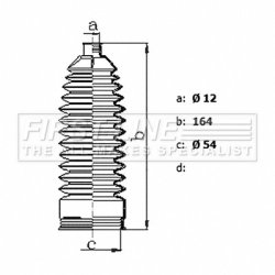 Steering Rack Boot FIRST LINE FSG3481 OE Ref 4857184MOOOOO