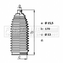 Steering Rack Boot FIRST LINE FSG3484 OE Ref 77366697