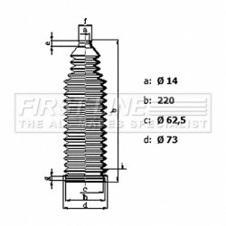 Steering Rack Boot FIRST LINE FSG3485 OE Ref EB3C-3F891-AA