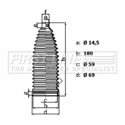 Steering Rack Boot FIRST LINE FSG3487 OE Ref 1733279