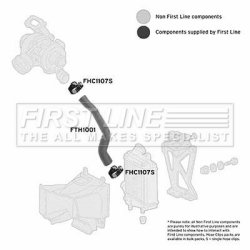 Charge Air Hose FIRST LINE FTH1001 OE Ref 50516355