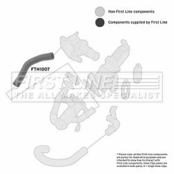Charge Air Hose FIRST LINE FTH1007 OE Ref 55185382