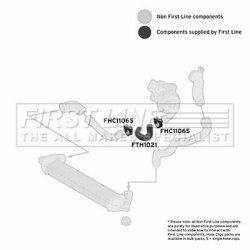 Charge Air Hose FIRST LINE FTH1021 OE Ref 51767547