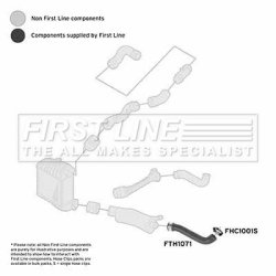 Charge Air Hose FIRST LINE FTH1071 OE Ref 1J0 145 828 E