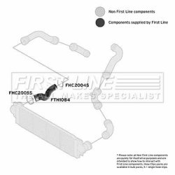 Charge Air Hose FIRST LINE FTH1084 OE Ref 7H0145709