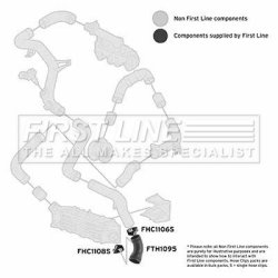 Charge Air Hose FIRST LINE FTH1095 OE Ref 6K0 145 832 C