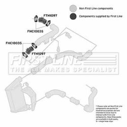 Charge Air Hose FIRST LINE FTH1097 OE Ref 8D0 145 834 A