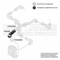 Charge Air Hose FIRST LINE FTH1132 OE Ref 1J0 145 834 AA