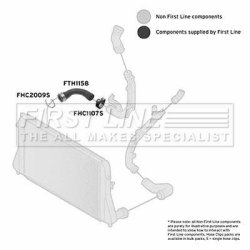 Charge Air Hose FIRST LINE FTH1158 OE Ref 1K0 145 834 T