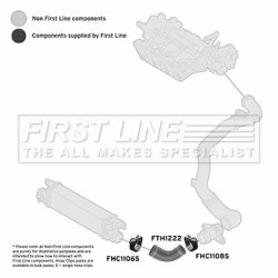 Charge Air Hose FIRST LINE FTH1222 OE Ref 50517519
