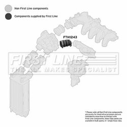 Charge Air Hose FIRST LINE FTH1243 OE Ref 0382 EN