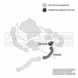 Charge Air Hose FIRST LINE FTH1276 OE Ref 82 00 459 060
