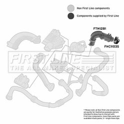Charge Air Hose FIRST LINE FTH1281 OE Ref 8200164191
