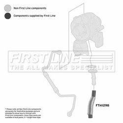 Charge Air Hose FIRST LINE FTH1298 OE Ref 3M5Q6K677AC