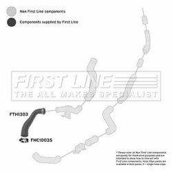 Charge Air Hose FIRST LINE FTH1303 OE Ref 1222891